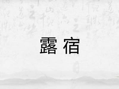 露宿 露宿