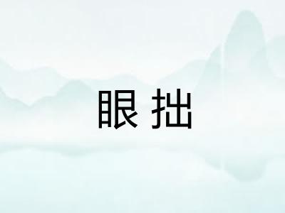 眼拙 眼拙
