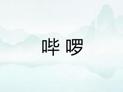 哔啰 哔啰