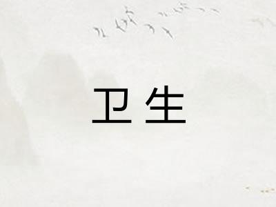 卫生 卫生