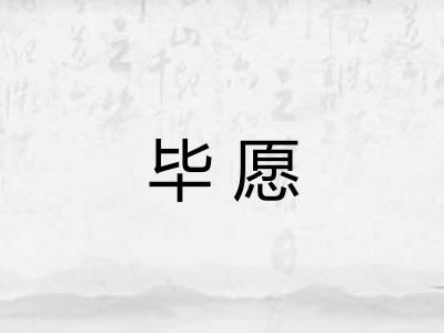毕愿