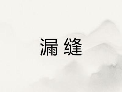 漏缝 漏缝