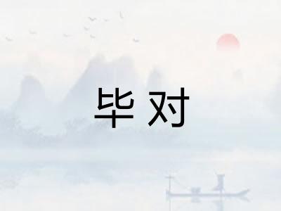 毕对 毕对