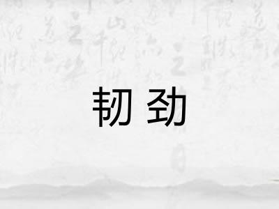 韧劲 韧劲