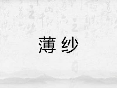 薄纱 薄纱