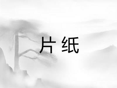片纸 片纸