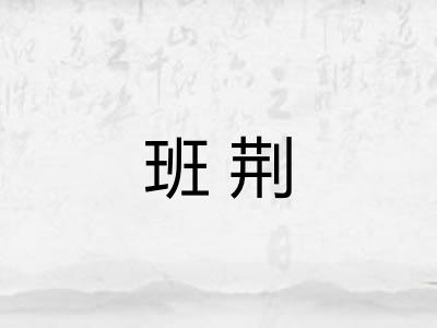 班荆 班荆