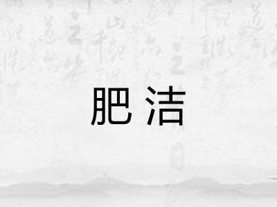 肥洁