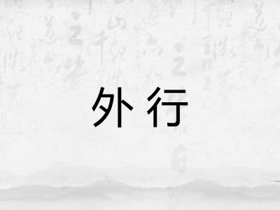 外行