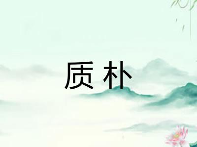 质朴 质朴
