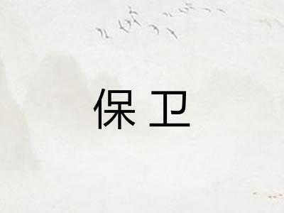 保卫 保卫