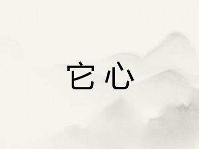 它心 它心