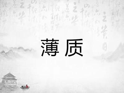薄质 薄质
