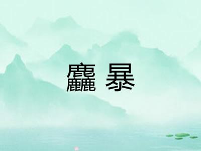 麤暴