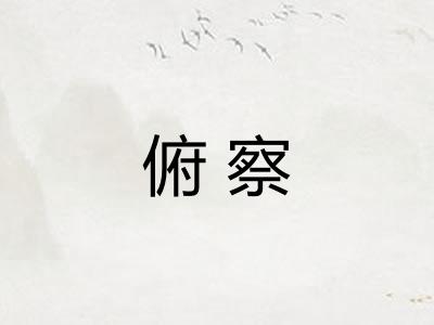 俯察 俯察