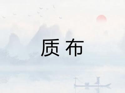 质布 质布