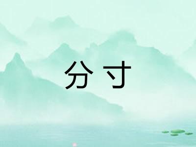 分寸 分寸