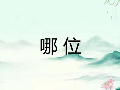 哪位 哪位