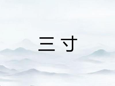 三寸 三寸