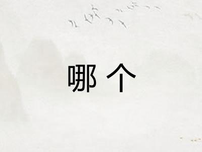 哪个 哪个