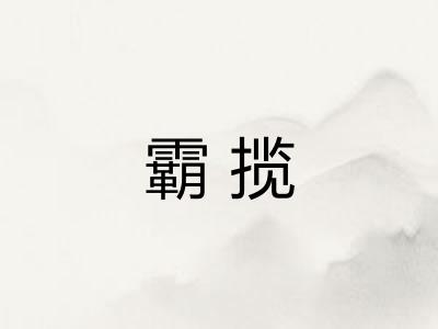 霸揽 霸揽