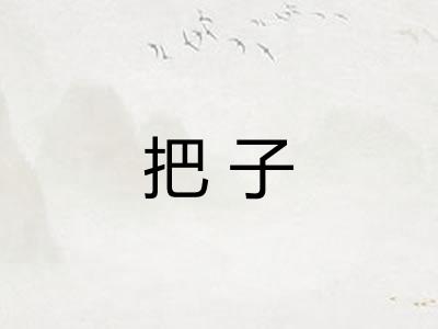 把子 把子