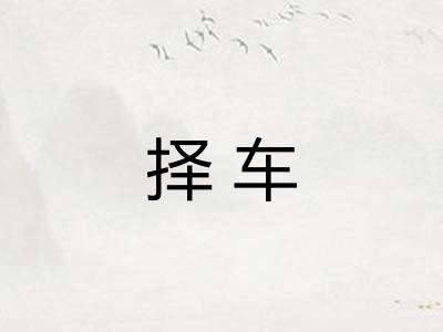 择车 择车