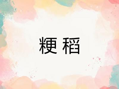 粳稻 粳稻