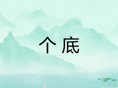 个底 个底