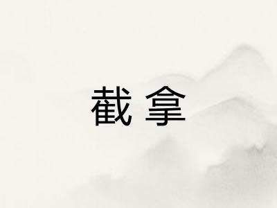 截拿 截拿