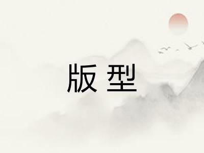 版型 版型
