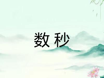 数秒 数秒