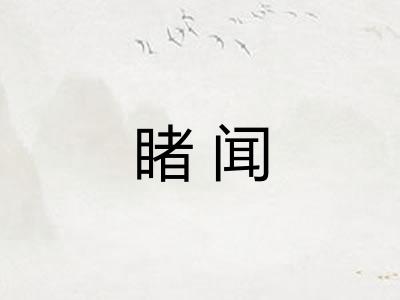 睹闻 睹闻