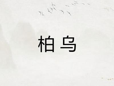 柏乌 柏乌