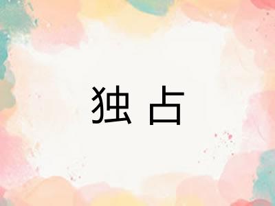 独占 独占