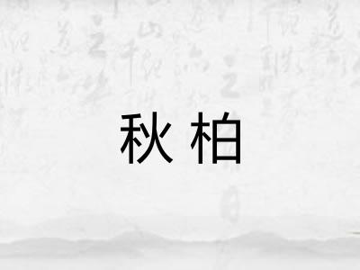 秋柏 秋柏