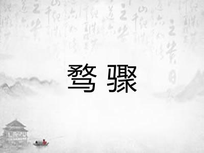 骛骤 骛骤