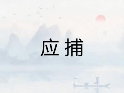 应捕 应捕