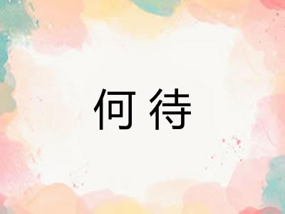何待 何待