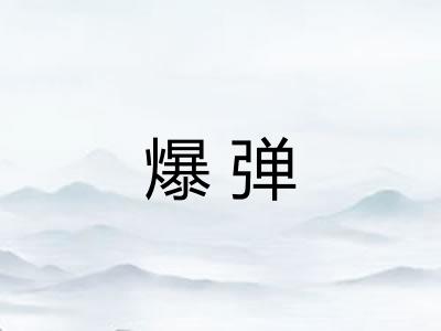 爆弹 爆弹