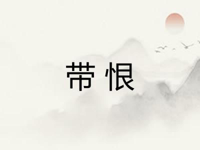 带恨 带恨
