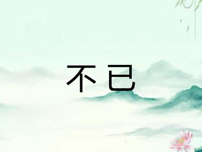 不已 不已