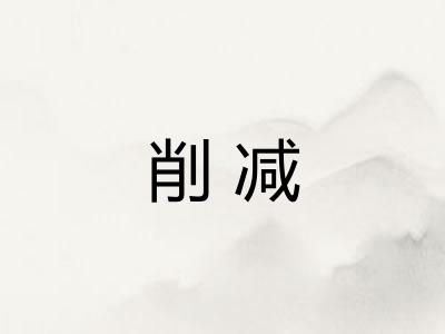削减