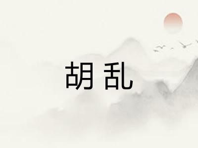 胡乱 胡乱