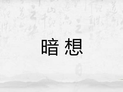 暗想 暗想