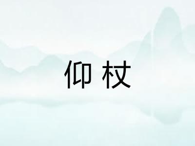 仰杖 仰杖