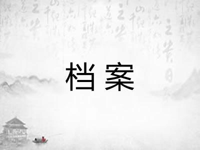 档案 档案