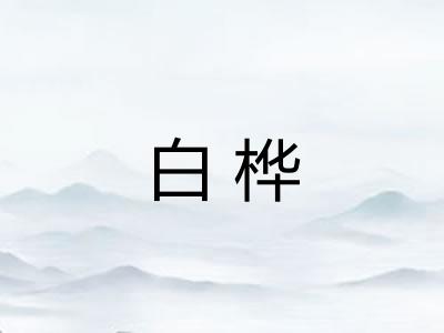 白桦 白桦