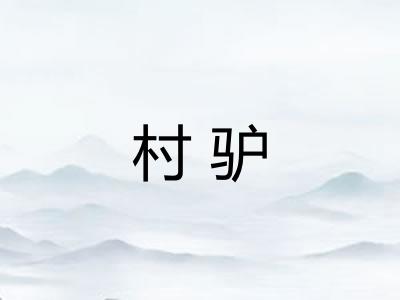 村驴 村驴