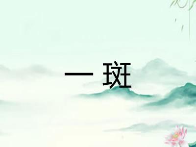 一斑